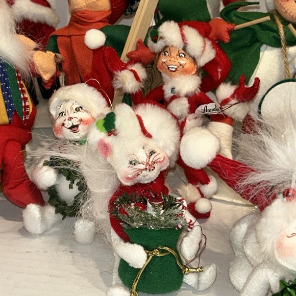 Annalee Mobilitee Workshop Christmas Santa Snowman Kitties Holiday Figurine Lot - Picture 5 of 7